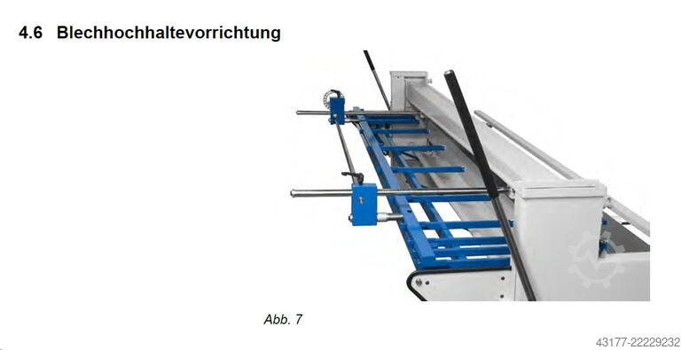 مقص صفائح (مقص لوحي) SCHRÖDER - FASTI HS 2000 x 1,25 + ELGO Hinteranschlag