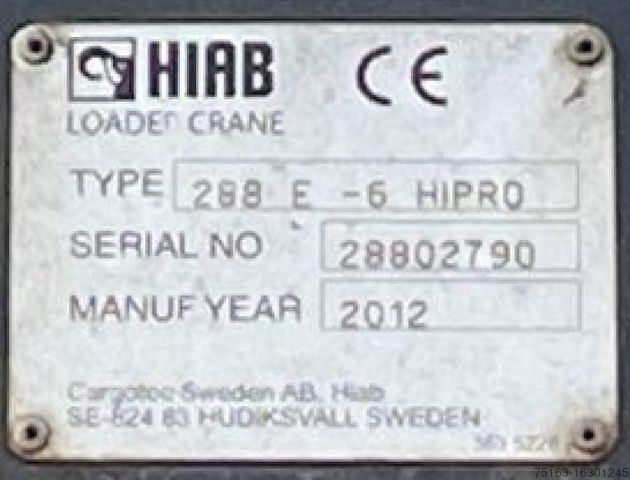 LKW mit Pritsche (offen) MERCEDES-BENZ Actros 2546 L 6x2  Pritsche Heckkran Hiab 288 6x