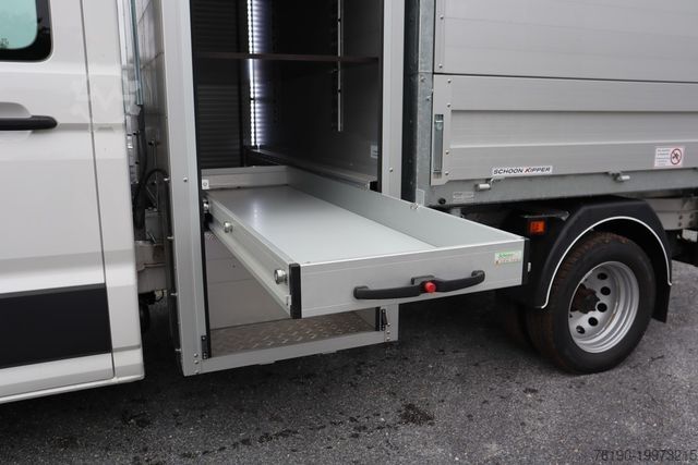 Transporter mit Kipper VOLKSWAGEN Crafter 55 Doka Kipper + Kran (Fa. Schoon) *AHK