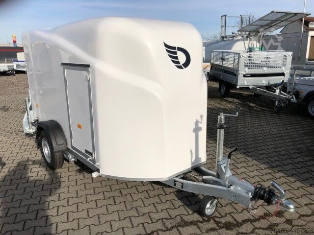 รถพ่วงตู้บรรทุก Cheval Liberte Debon Cargo 2 Poly + Türe weiß 1300 kg, 100 km/h, 300x155x168cm