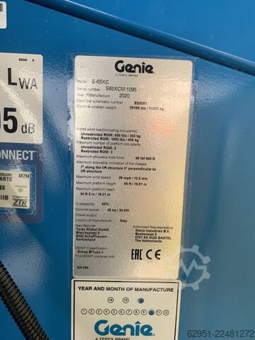 Plataforma de trabalho telescópica Genie S 65 XC