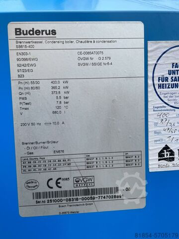Heizung & Gebläse Buderus SB615-400