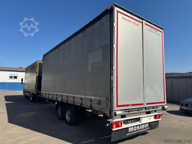 Ponyvával szerelt furgon MERCEDES-BENZ 824 L + Anhänger