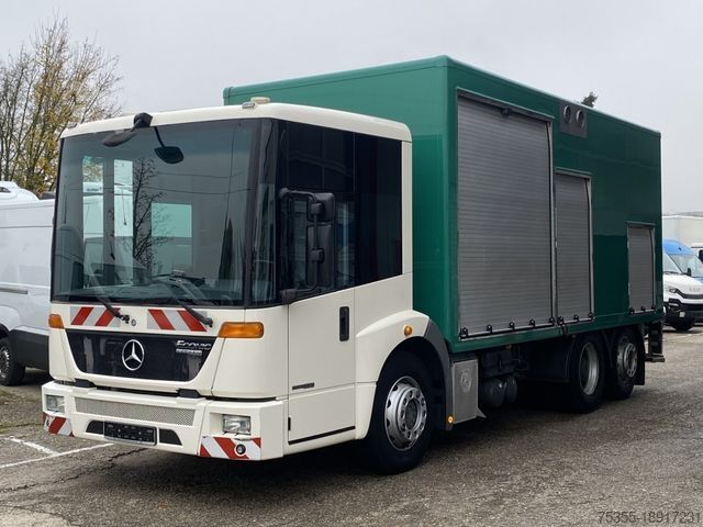 Müllwagen MERCEDES-BENZ Econic 2633 PLATZ Mülltonnenwaschanlage