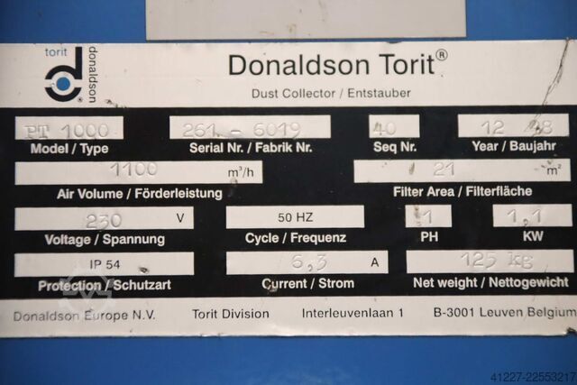 מערכת ניידת לשאיבת עשן ריתוך Donaldson Torit PT 1000