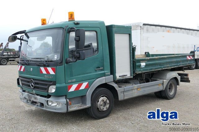 Tipper varebil MERCEDES-BENZ 816 K Atego 4x2, 3. Sitz, 2x AHK, Diff-Sperre