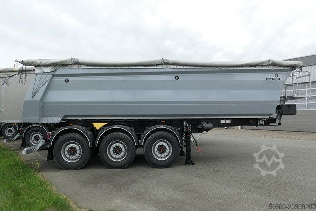 Semi-reboque basculante MEGA MNW, Stahl, Hardox, 25m³, SAF, Luft-Lift, Plane