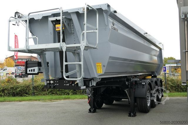 Semi-reboque basculante MEGA MNW, Stahl, Hardox, 25m³, SAF, Luft-Lift, Plane