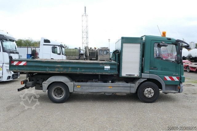 Carrinha basculante trilateral MERCEDES-BENZ 816 K Atego 4x2, 3. Sitz, 2x AHK, Diff-Sperre