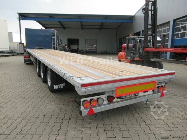 Treler separa dengan platform kerja WEB-TRAILER HARTHOLZBODEN-PLATEAU 3-ACHS