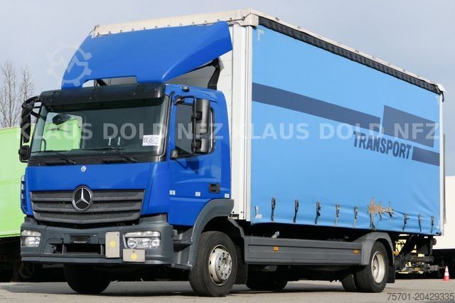 Flatbed truck with tarp MERCEDES-BENZ Atego Pritsche Plane 12t LBW Euro 6
