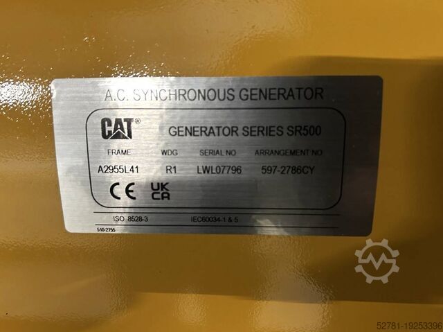 总计 Caterpillar DE450GC - 450 kVA Stand-by Generator - DPX-18219