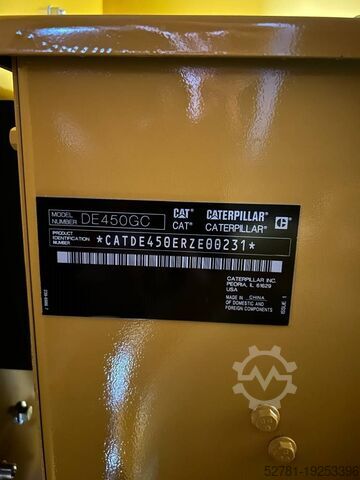 总计 Caterpillar DE450GC - 450 kVA Stand-by Generator - DPX-18219