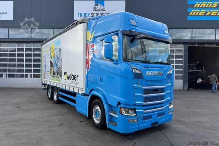 Camion plateau avec bâche SCANIA S520 V8 6x2 LBW