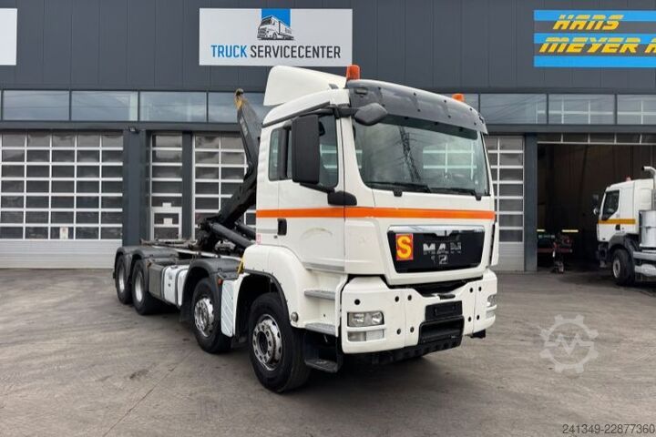 Camion benne à bras amovible MAN TGS 35.480 8x4 Hiab 26T