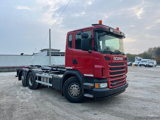 Autocamion cu cârlig pentru containere SCANIA SCANIA G440 SCARRABILE NUOVO PNEUMATICO POSTERIORE