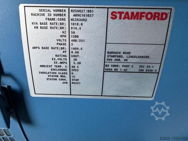 Generador de energía de emergencia Notstromaggregat MTU 1000 KVA MTU 1000 KVA Stromaggregat NEA