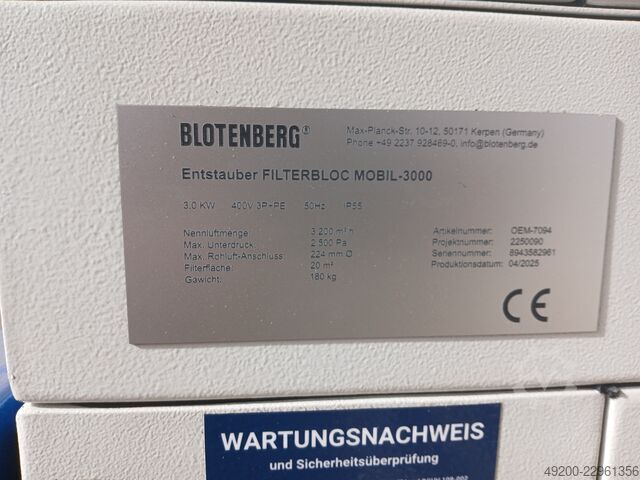 Odsávač prachu Blotenberg FILTERBLOC MOBIL-3000