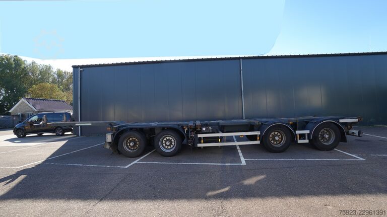 Transportasi kontainer D-tec 4 axle breaker container chassis