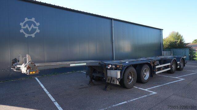 Transportasi kontainer D-tec 4 axle breaker container chassis