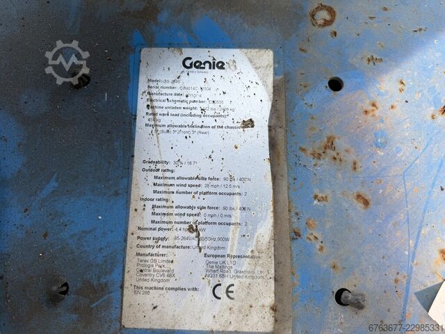 Genie GS - 2646 Nožnicová plošina / Pracovná plošina / Nožnicový zdvih 10 m pracovná výška Elektrick GENIE GS - 2646  SchaarHoogwerker / Arbeitsbuhne / Scicc