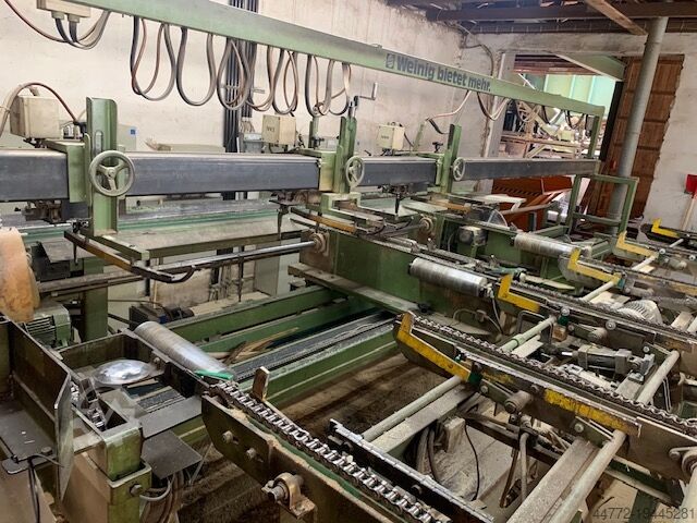 Atelier de rabotage complet avec 2 systèmes d’empilage Weinig Hydromat 22 B / 8 Wellen