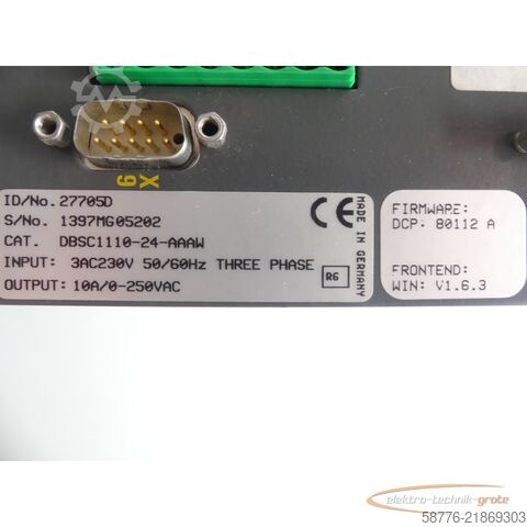 Komponenta Baldor DBSC1110-24-AAAW Servoantrieb INPUT ID/No: 27705D SN: 1397MG05202