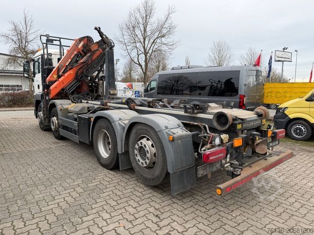 Ruloninė konteinerinė savivartis MAN TGS 35.400 Abrollkipper Meiller Krans Atlas 12,1