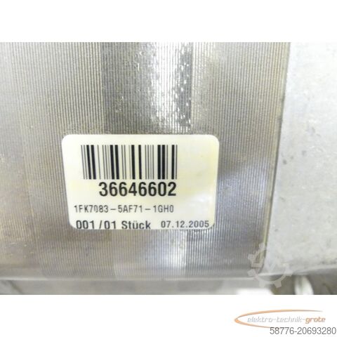 Двигатель Siemens Siemens 1FK7083-5AF71-1GH0 Synchronmotor SN: YFTD36425801001