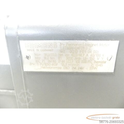 Siemens motor Siemens 1FT5076-0AF01-2-Z Z=G45 SN: E0Q10912104005 Permanent Magnet Motor