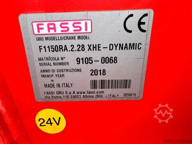 Camión grúa Volvo FH 8X4 BAKWAGEN MET FASSI F1150RA.2.28 XHE-DYNA...
