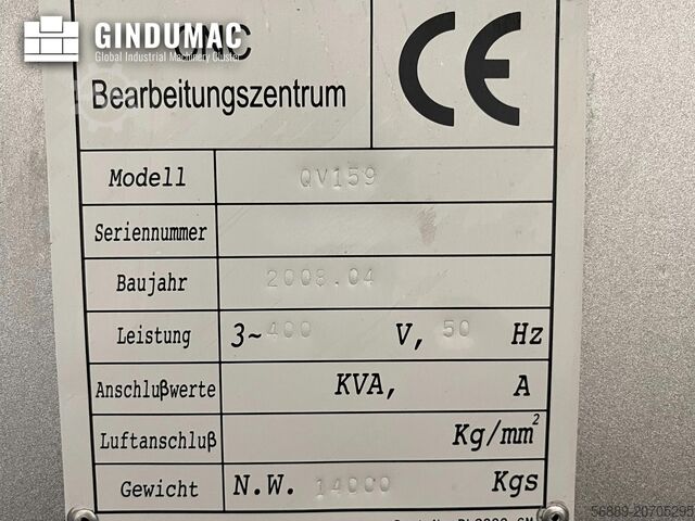 立形マシニングセンター Pinnacle QV 159