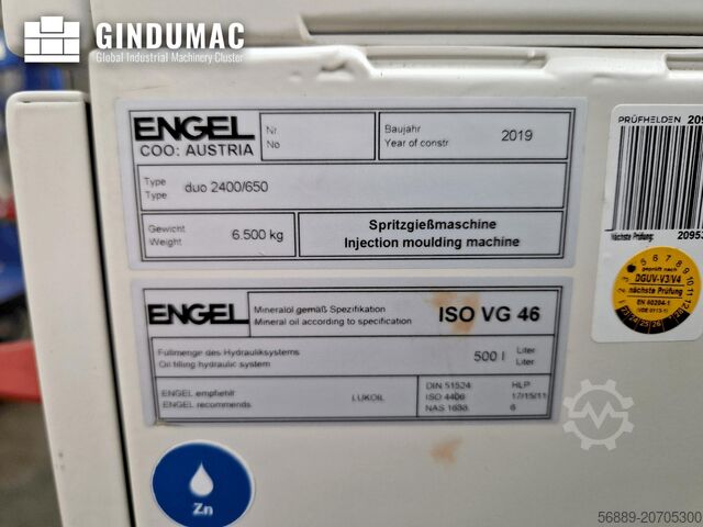Mesin Pengacuan Suntikan Elektrik Engel duo 2400/650