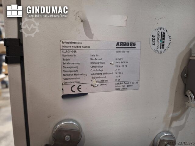 Hydraulic Injection Moulding Machine Arburg 520 H 1500-400
