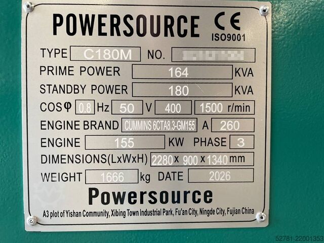 σκύρα Cummins 6CTA8.3-GM155 - 180 kVA Marine Genset - DPX-19753