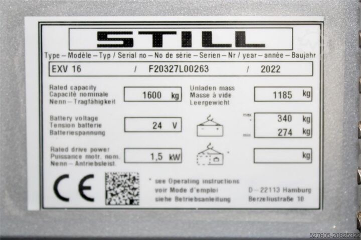 Vysokozdvižný vozík Still EXV 16 