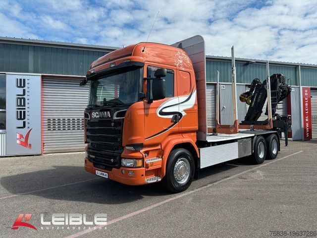 Autocamion pentru transport bușteni SCANIA R 580 6x4 HNB*Kurzholz*Kesla Kran*EXTE Rungen*