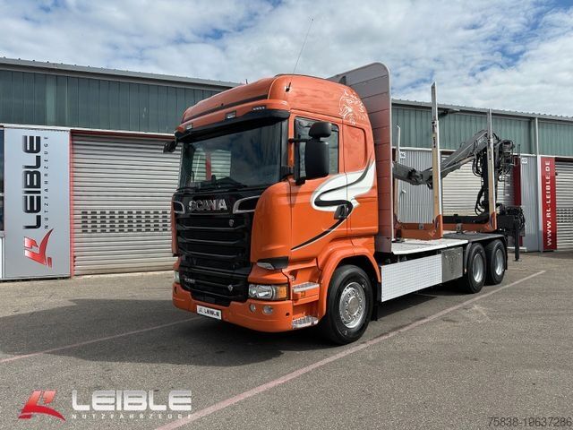 Autocamion pentru transport bușteni SCANIA R 580 6x4 HNB*Kurzholz*Kesla Kran*EXTE Rungen*