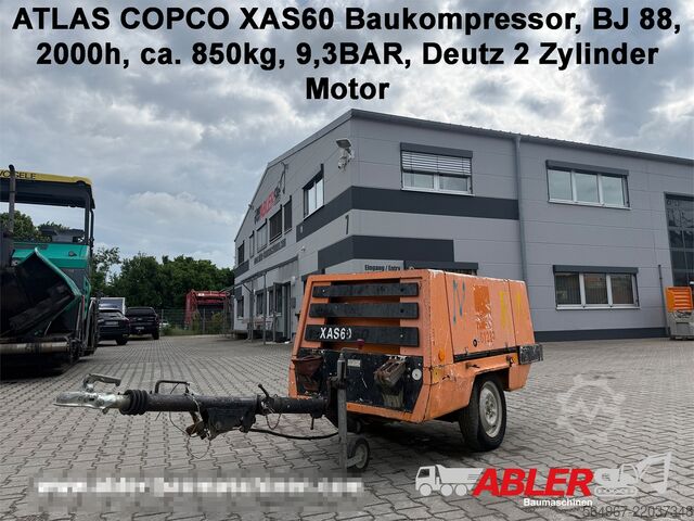 винтовой компрессор ATLAS Copco XAS60 Baukompressor 9,3 Bar