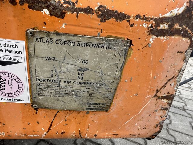 винтовой компрессор ATLAS Copco XAS60 Baukompressor 9,3 Bar