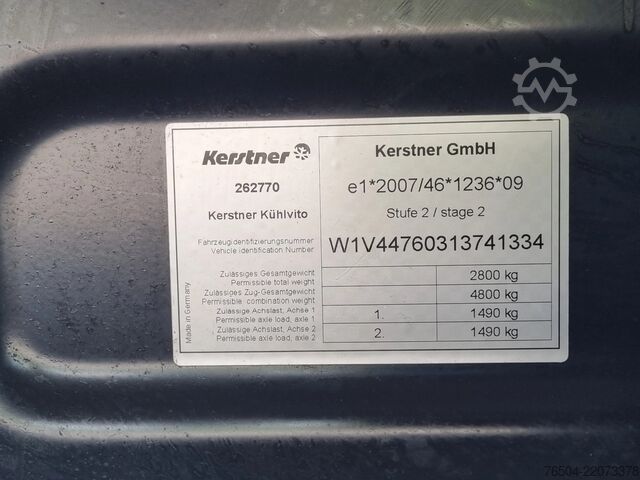 Kjølevarebil Mercedes-Benz Vito 114 CDI Koelwagen Kerstner ST 230V 0'C Euro 6