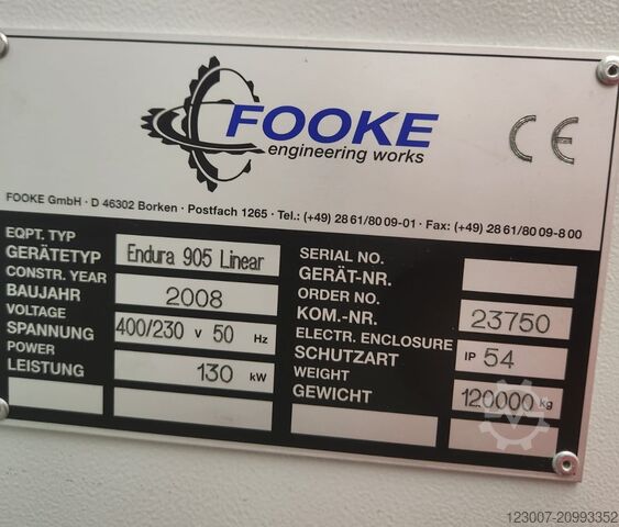 Portalfräsmaschine FOOKE Endura 905 Linear