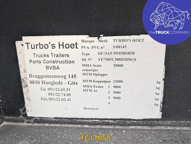 Preprava kontajnerov Turbos Hoet Tank chassis Gooseneck