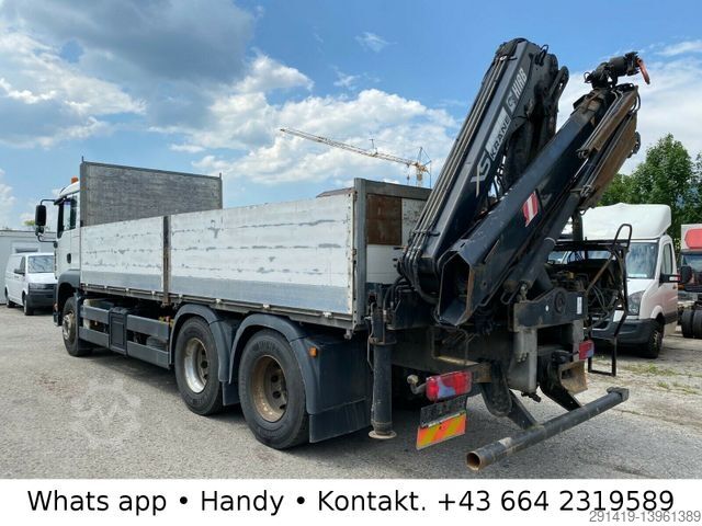 Flatbed truck MAN TGA 33.430 6x4 BB Pritsche Kran Bj 2007