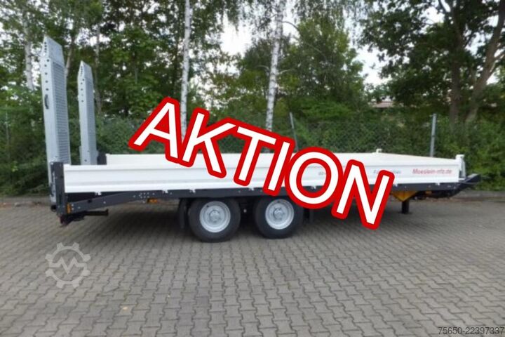 Tieflader Anhänger Möslein TTT 13- 5,28 Weiß  Neuer 13 t Tandemtieflader