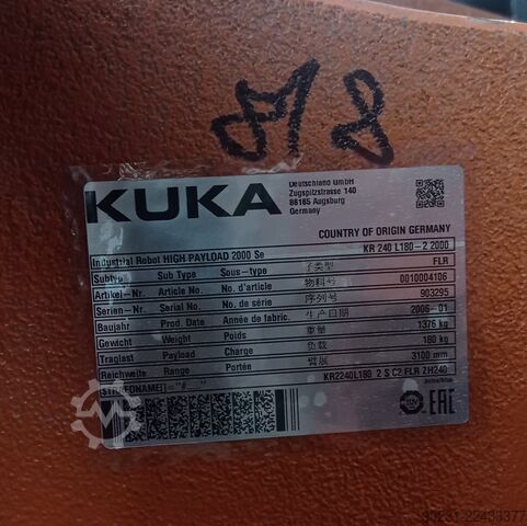 Industrial robot KUKA KRC2 ED05 KR 240 L180-2 2000 /2006 MODEL