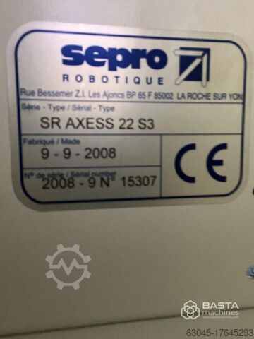 2008 SEPRO SR AXESS 22 S3 linearni robot, X 1500 mm, Y 650 mm, Z 1200 mm SEPRO SR AXESS 22 S3