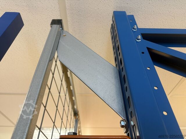 Comprimento diagonal: 410 mm / Saliência: 225 mm Agraffenwinkel für Rückwandgitter Gitter Konsole Halter Befestigungswinkel