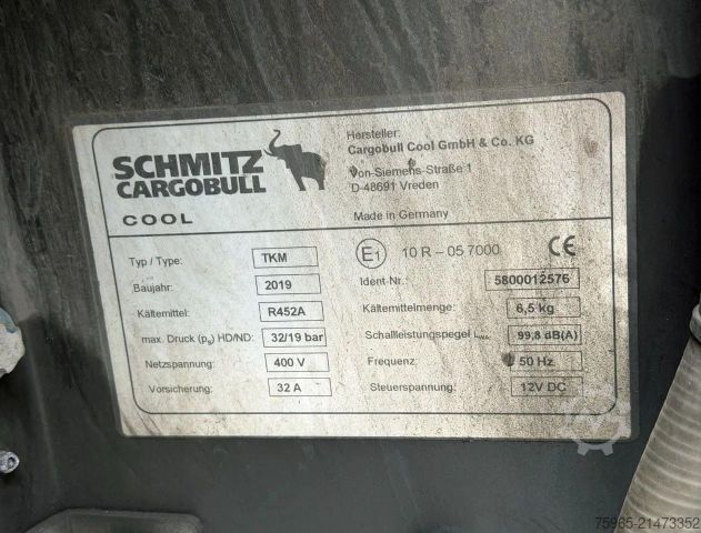 تریلر یخچالی SCHMITZ CARGOBULL SCB*S3B AIR CARGO PHARMA ATP 278 CM INSIDE SUPER