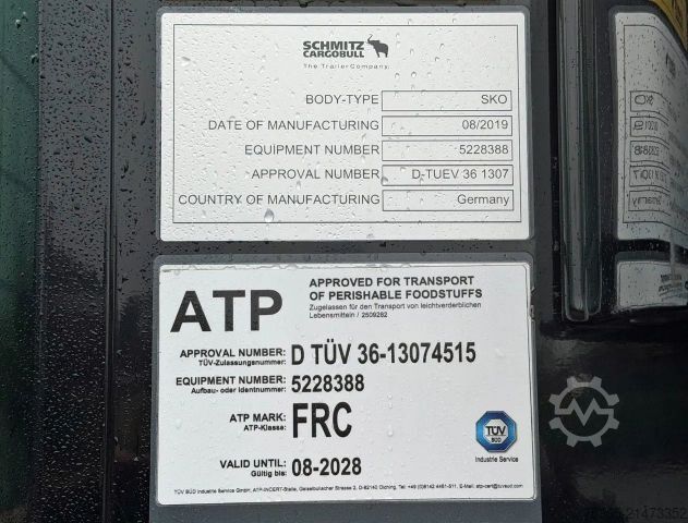 تریلر یخچالی SCHMITZ CARGOBULL SCB*S3B AIR CARGO PHARMA ATP 278 CM INSIDE SUPER